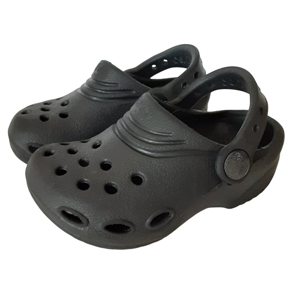 Jibbitz by Crocs Classic Clogs Water Shoes Black Toddler 6/7 Summer Slip On Play